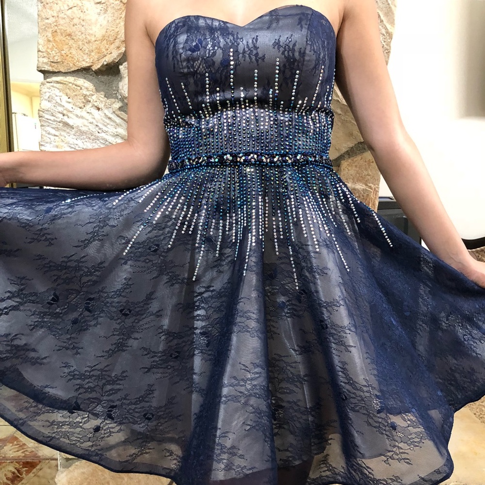 Beautifully blue beaded dress